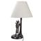 Hello Honey® 18.5" Brown & Natural Bunny Rabbit Table Lamp with Linen Empire Shade